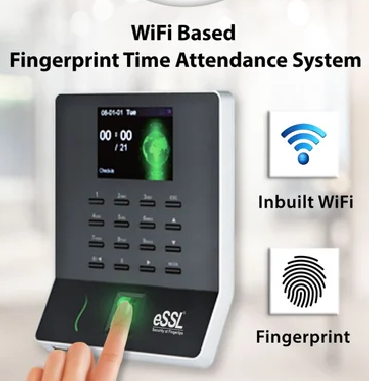 WL20 wireless fingerprint attendance machine front view with 2.8-inch TFT display