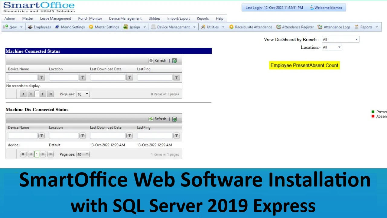 smartoffice web instllation with sql server 209 express edition